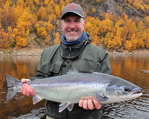 Patrick Pendergast with Atlantic Salmon on Ponoi River